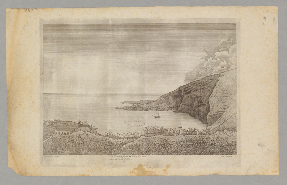View of the bay of Kaawaloa, ca. 1835.