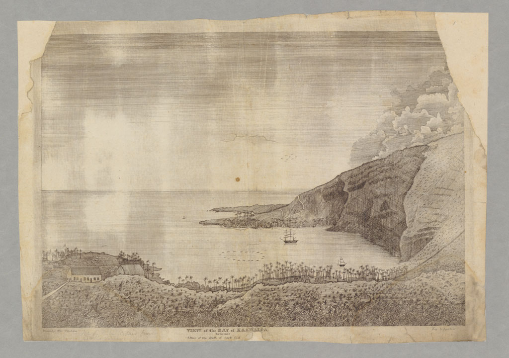 View of the bay of Kaawaloa, ca. 1835 - second copy